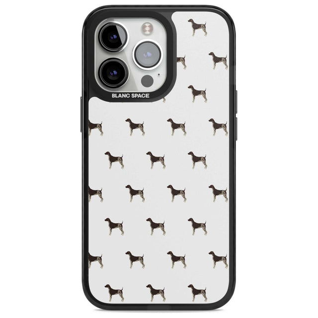 German Shorthaired Pointer Dog Pattern Phone Case iPhone 15 Pro Max / Magsafe Black Impact Case,iPhone 15 Pro / Magsafe Black Impact Case,iPhone 14 Pro Max / Magsafe Black Impact Case,iPhone 14 Pro / Magsafe Black Impact Case,iPhone 13 Pro / Magsafe Black Impact Case Blanc Space