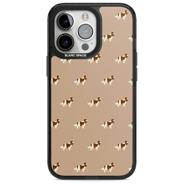 Cavalier King Charles Spaniel Pattern Phone Case iPhone 15 Pro Max / Magsafe Black Impact Case,iPhone 15 Pro / Magsafe Black Impact Case,iPhone 14 Pro Max / Magsafe Black Impact Case,iPhone 14 Pro / Magsafe Black Impact Case,iPhone 13 Pro / Magsafe Black Impact Case Blanc Space