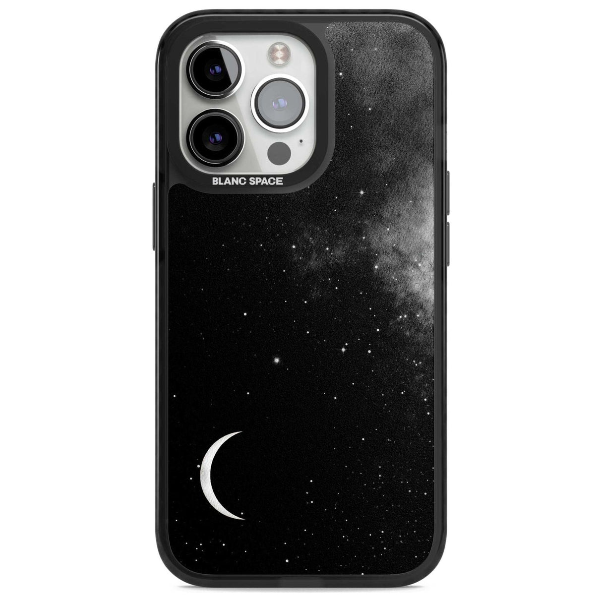 Night Sky Galaxies: Crescent Moon Phone Case iPhone 15 Pro / Magsafe Black Impact Case,iPhone 15 Pro Max / Magsafe Black Impact Case,iPhone 14 Pro Max / Magsafe Black Impact Case,iPhone 13 Pro / Magsafe Black Impact Case,iPhone 14 Pro / Magsafe Black Impact Case Blanc Space