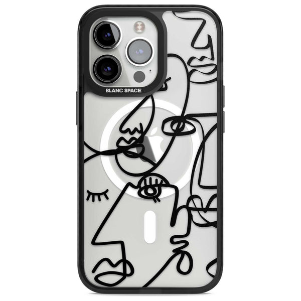 Abstract Line Art Black Clear