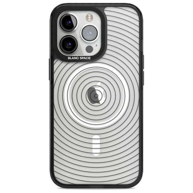 Abstract Lines: Circles Phone Case iPhone 15 Pro Max / Magsafe Black Impact Case,iPhone 15 Pro / Magsafe Black Impact Case,iPhone 14 Pro Max / Magsafe Black Impact Case,iPhone 14 Pro / Magsafe Black Impact Case,iPhone 13 Pro / Magsafe Black Impact Case Blanc Space
