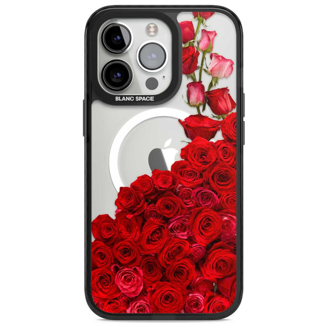 Floral Roses Phone Case iPhone 15 Pro / Magsafe Black Impact Case,iPhone 15 Pro Max / Magsafe Black Impact Case,iPhone 14 Pro Max / Magsafe Black Impact Case,iPhone 13 Pro / Magsafe Black Impact Case,iPhone 14 Pro / Magsafe Black Impact Case Blanc Space
