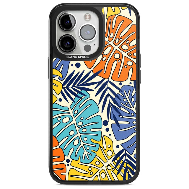 Beach Leaves Phone Case iPhone 15 Pro Max / Magsafe Black Impact Case,iPhone 15 Pro / Magsafe Black Impact Case,iPhone 14 Pro Max / Magsafe Black Impact Case,iPhone 14 Pro / Magsafe Black Impact Case,iPhone 13 Pro / Magsafe Black Impact Case Blanc Space