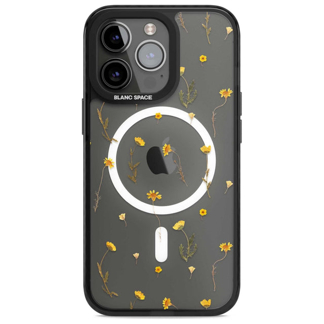 Mixed Yellow Flowers - Dried Flower-Inspired Phone Case iPhone 15 Pro Max / Magsafe Black Impact Case,iPhone 15 Pro / Magsafe Black Impact Case,iPhone 14 Pro Max / Magsafe Black Impact Case,iPhone 14 Pro / Magsafe Black Impact Case,iPhone 13 Pro / Magsafe Black Impact Case Blanc Space