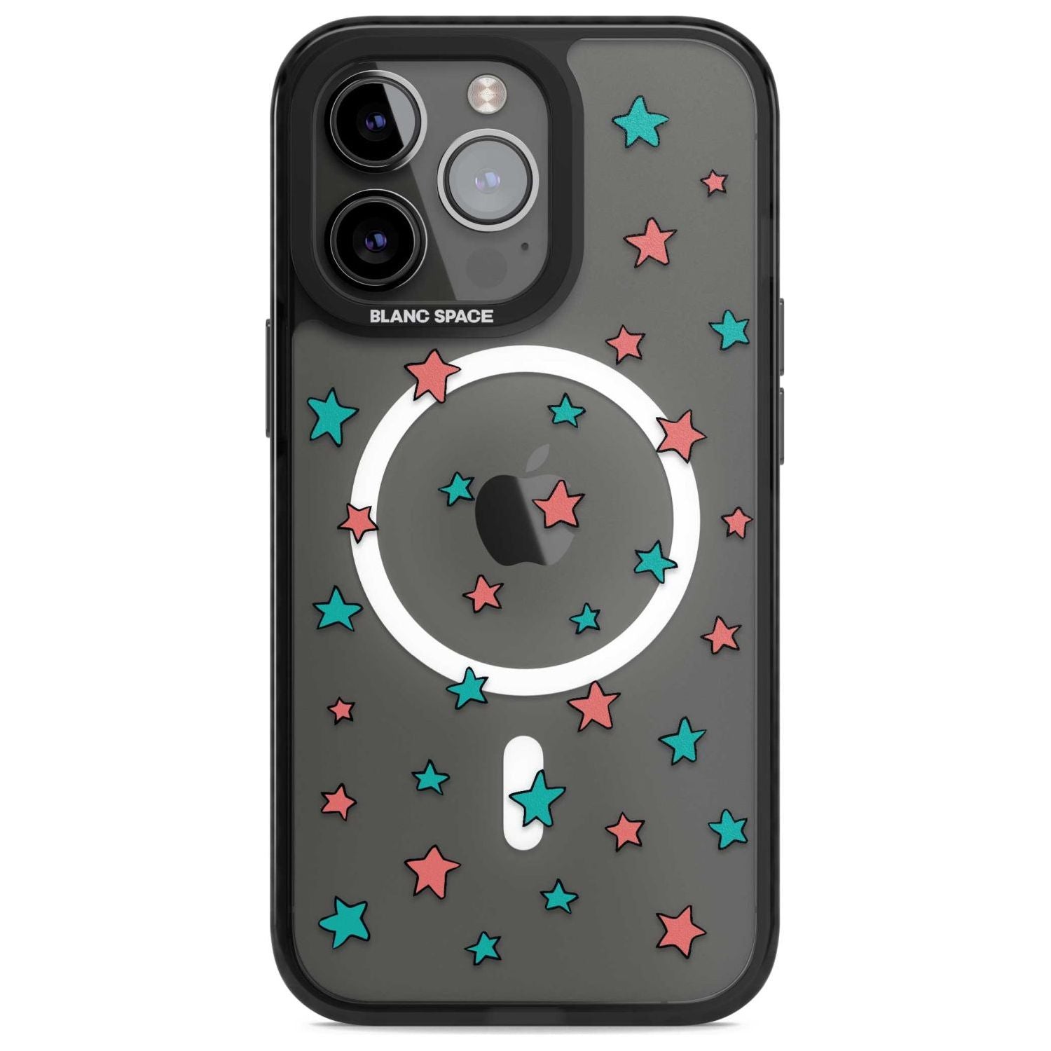 Blue Heartstopper Stars Pattern Phone Case iPhone 15 Pro Max / Magsafe Black Impact Case,iPhone 15 Pro / Magsafe Black Impact Case,iPhone 14 Pro Max / Magsafe Black Impact Case,iPhone 14 Pro / Magsafe Black Impact Case,iPhone 13 Pro / Magsafe Black Impact Case Blanc Space