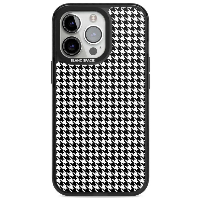 Black Houndstooth Pattern Phone Case iPhone 15 Pro / Magsafe Black Impact Case,iPhone 15 Pro Max / Magsafe Black Impact Case,iPhone 14 Pro Max / Magsafe Black Impact Case,iPhone 13 Pro / Magsafe Black Impact Case,iPhone 14 Pro / Magsafe Black Impact Case Blanc Space