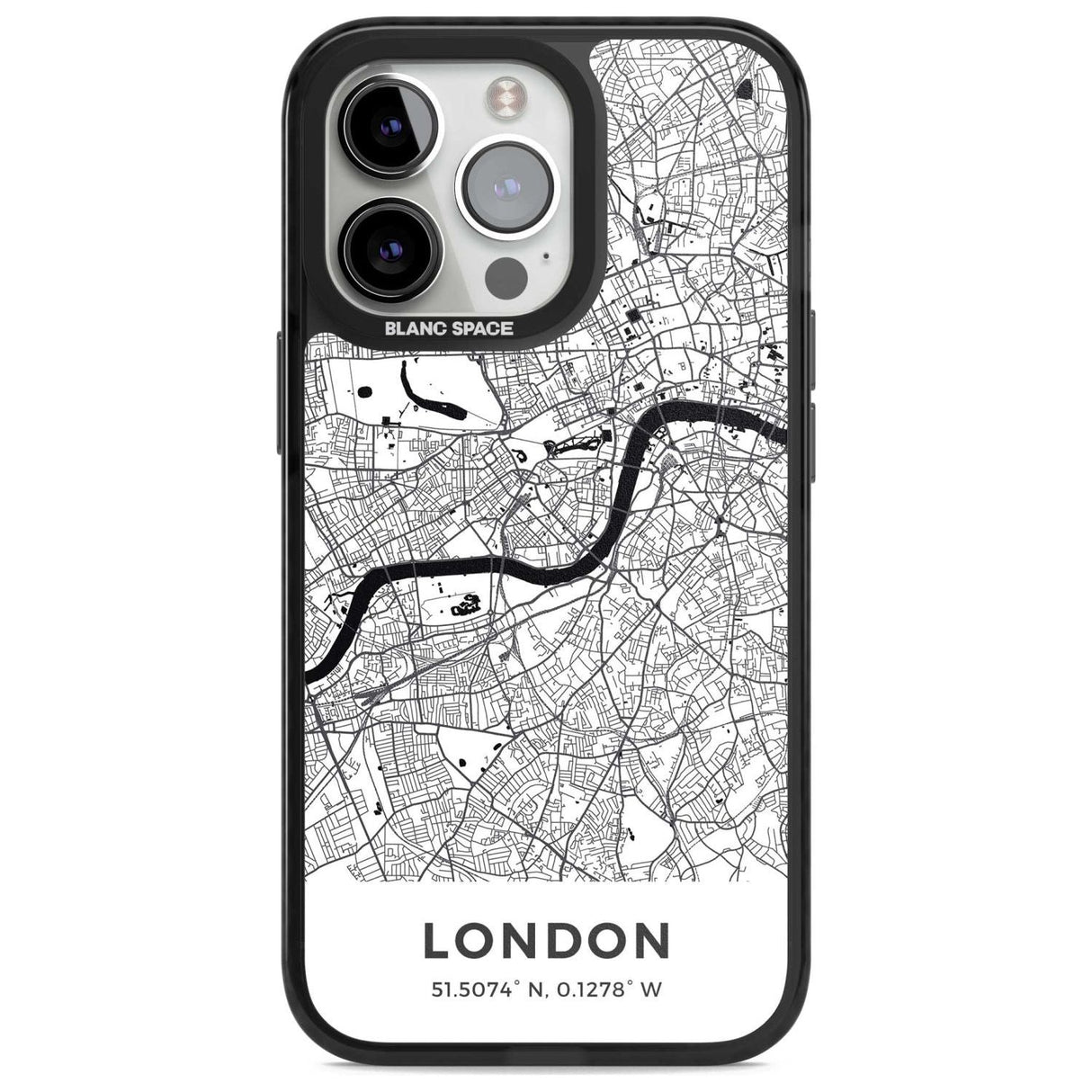 Map of London, England Phone Case iPhone 15 Pro Max / Magsafe Black Impact Case,iPhone 15 Pro / Magsafe Black Impact Case,iPhone 14 Pro Max / Magsafe Black Impact Case,iPhone 14 Pro / Magsafe Black Impact Case,iPhone 13 Pro / Magsafe Black Impact Case Blanc Space