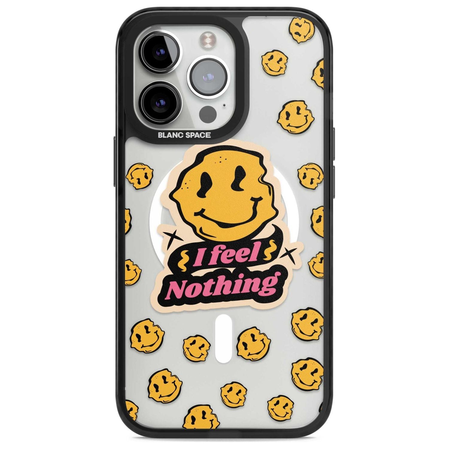I feel nothing (Clear) Phone Case iPhone 15 Pro Max / Magsafe Black Impact Case,iPhone 15 Pro / Magsafe Black Impact Case,iPhone 14 Pro Max / Magsafe Black Impact Case,iPhone 14 Pro / Magsafe Black Impact Case,iPhone 13 Pro / Magsafe Black Impact Case Blanc Space