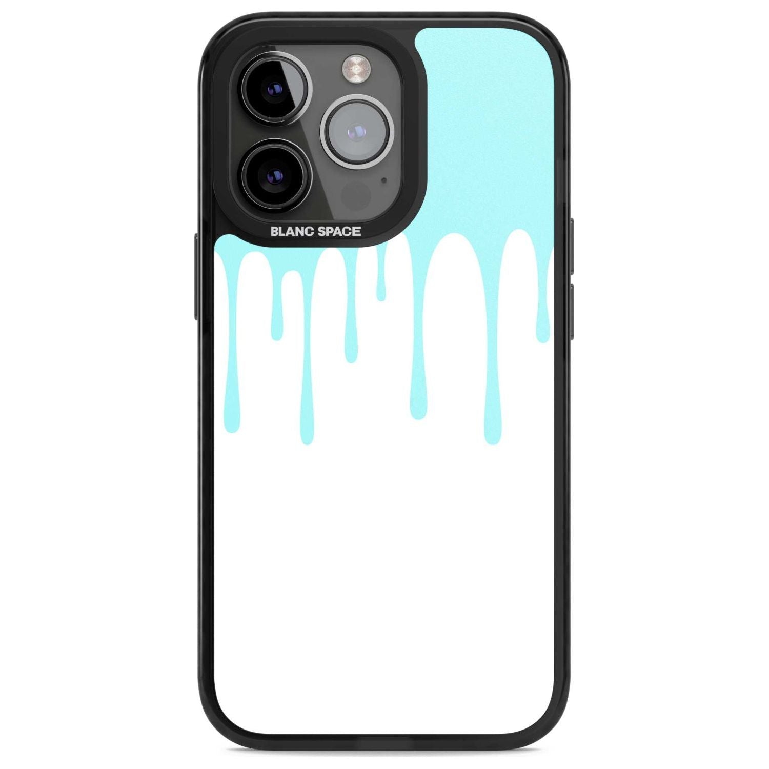 Melted Effect: Teal & White Phone Case iPhone 15 Pro Max / Magsafe Black Impact Case,iPhone 15 Pro / Magsafe Black Impact Case,iPhone 14 Pro Max / Magsafe Black Impact Case,iPhone 14 Pro / Magsafe Black Impact Case,iPhone 13 Pro / Magsafe Black Impact Case Blanc Space