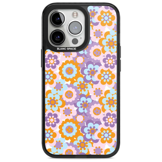 Flower Power Pattern Phone Case iPhone 15 Pro Max / Magsafe Black Impact Case,iPhone 15 Pro / Magsafe Black Impact Case,iPhone 14 Pro Max / Magsafe Black Impact Case,iPhone 14 Pro / Magsafe Black Impact Case,iPhone 13 Pro / Magsafe Black Impact Case Blanc Space