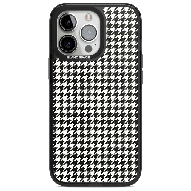 Chic Houndstooth Check Phone Case iPhone 15 Pro / Magsafe Black Impact Case,iPhone 15 Pro Max / Magsafe Black Impact Case,iPhone 14 Pro Max / Magsafe Black Impact Case,iPhone 13 Pro / Magsafe Black Impact Case,iPhone 14 Pro / Magsafe Black Impact Case Blanc Space
