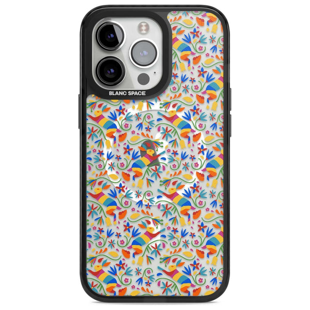 Floral Rabbit Pattern in Rainbow Phone Case iPhone 15 Pro Max / Magsafe Black Impact Case,iPhone 15 Pro / Magsafe Black Impact Case,iPhone 14 Pro Max / Magsafe Black Impact Case,iPhone 14 Pro / Magsafe Black Impact Case,iPhone 13 Pro / Magsafe Black Impact Case Blanc Space
