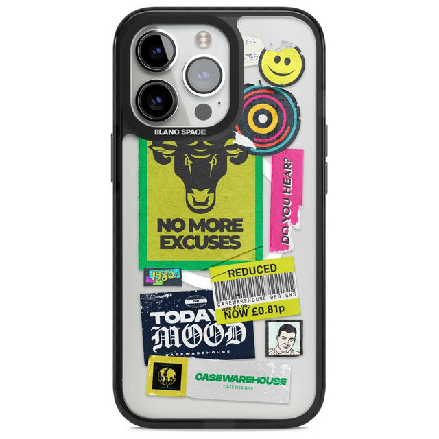 No More Excuses Sticker Mix Phone Case iPhone 15 Pro Max / Magsafe Black Impact Case,iPhone 15 Pro / Magsafe Black Impact Case,iPhone 14 Pro Max / Magsafe Black Impact Case,iPhone 14 Pro / Magsafe Black Impact Case,iPhone 13 Pro / Magsafe Black Impact Case Blanc Space