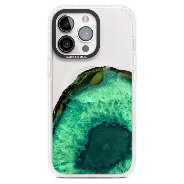 Emerald Green Gemstone Crystal Clear Design Phone Case iPhone 15 Pro Max / Magsafe Impact Case,iPhone 15 Pro / Magsafe Impact Case Blanc Space