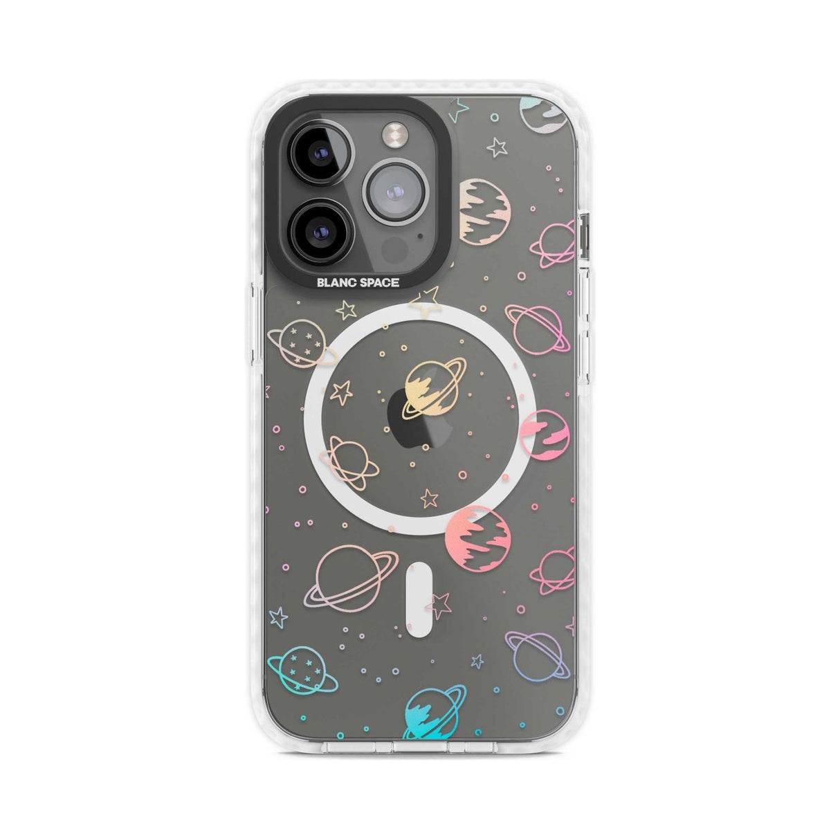 Cosmic Outer Space Design Pastels on Clear Phone Case iPhone 15 Pro Max / Magsafe Impact Case,iPhone 15 Pro / Magsafe Impact Case Blanc Space