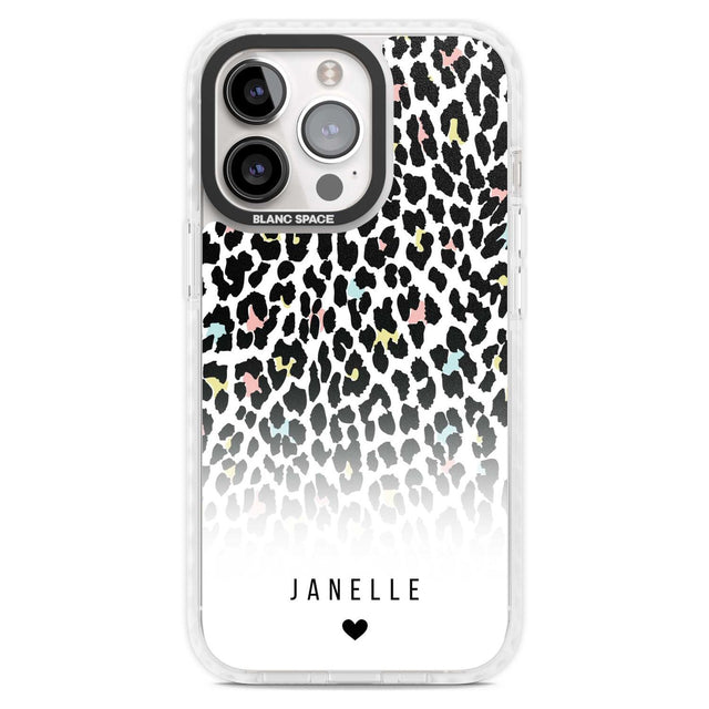 Personalised Pastel Leopard Spots Custom Phone Case iPhone 15 Pro Max / Magsafe Impact Case,iPhone 15 Pro / Magsafe Impact Case Blanc Space
