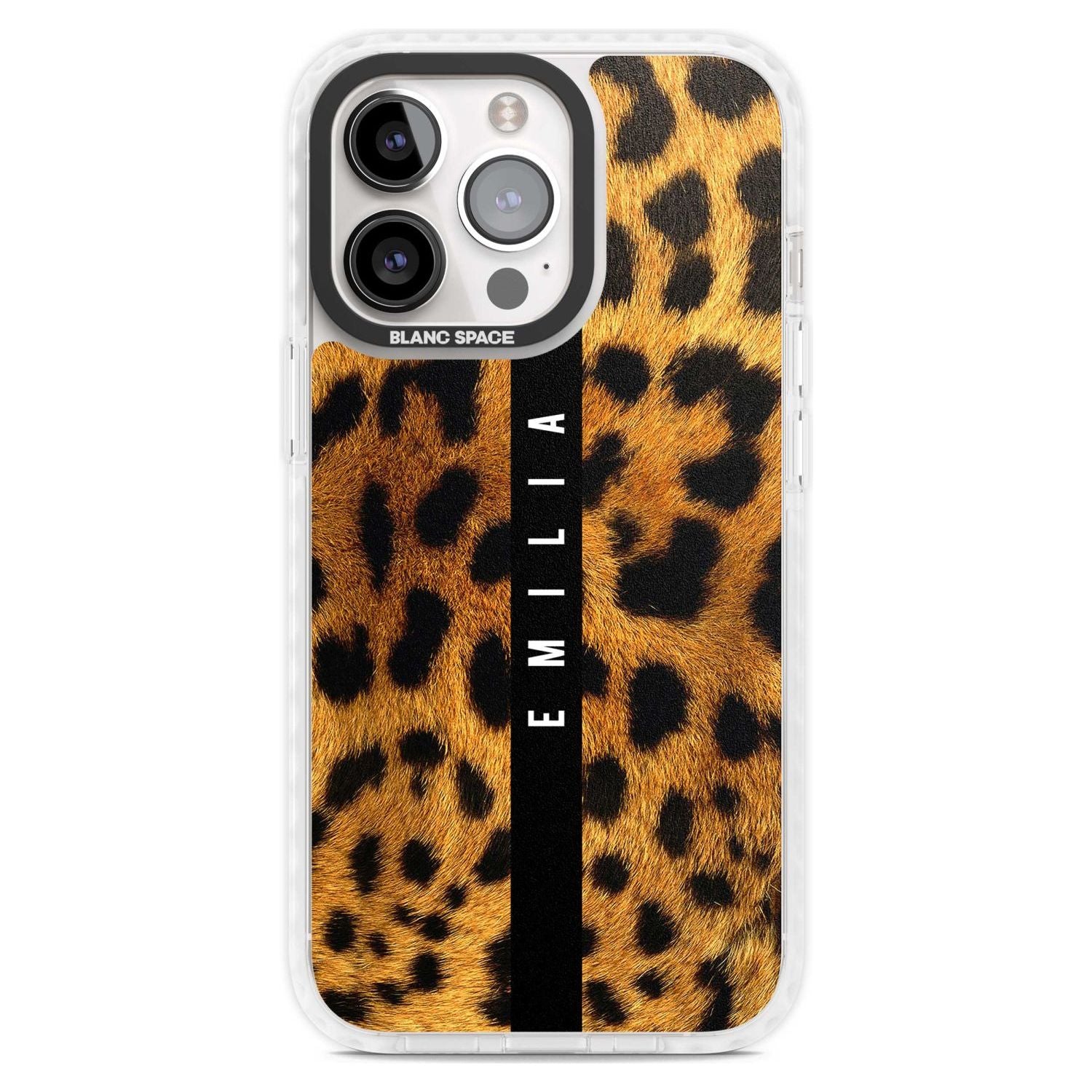 Personalised Leopard Print Custom Phone Case iPhone 14 Pro Max / Magsafe Black Impact Case,iPhone 14 Pro / Magsafe Black Impact Case,iPhone 13 Pro / Magsafe Black Impact Case,iPhone 15 Pro Max / Magsafe Impact Case,iPhone 15 Pro / Magsafe Impact Case Blanc Space