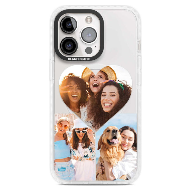 Personalised Heart Photo Custom Phone Case iPhone 15 Pro Max / Magsafe Impact Case,iPhone 15 Pro / Magsafe Impact Case Blanc Space