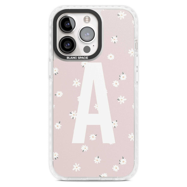 Personalised Pink Daisy Personalised Custom Phone Case iPhone 15 Pro Max / Magsafe Impact Case,iPhone 15 Pro / Magsafe Impact Case Blanc Space