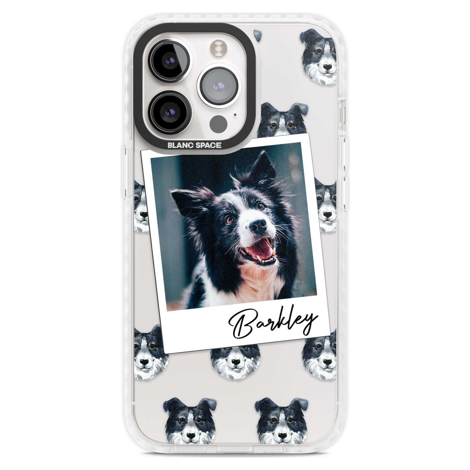 Personalised Border Collie - Dog Photo Custom Phone Case iPhone 15 Pro Max / Magsafe Impact Case,iPhone 15 Pro / Magsafe Impact Case Blanc Space