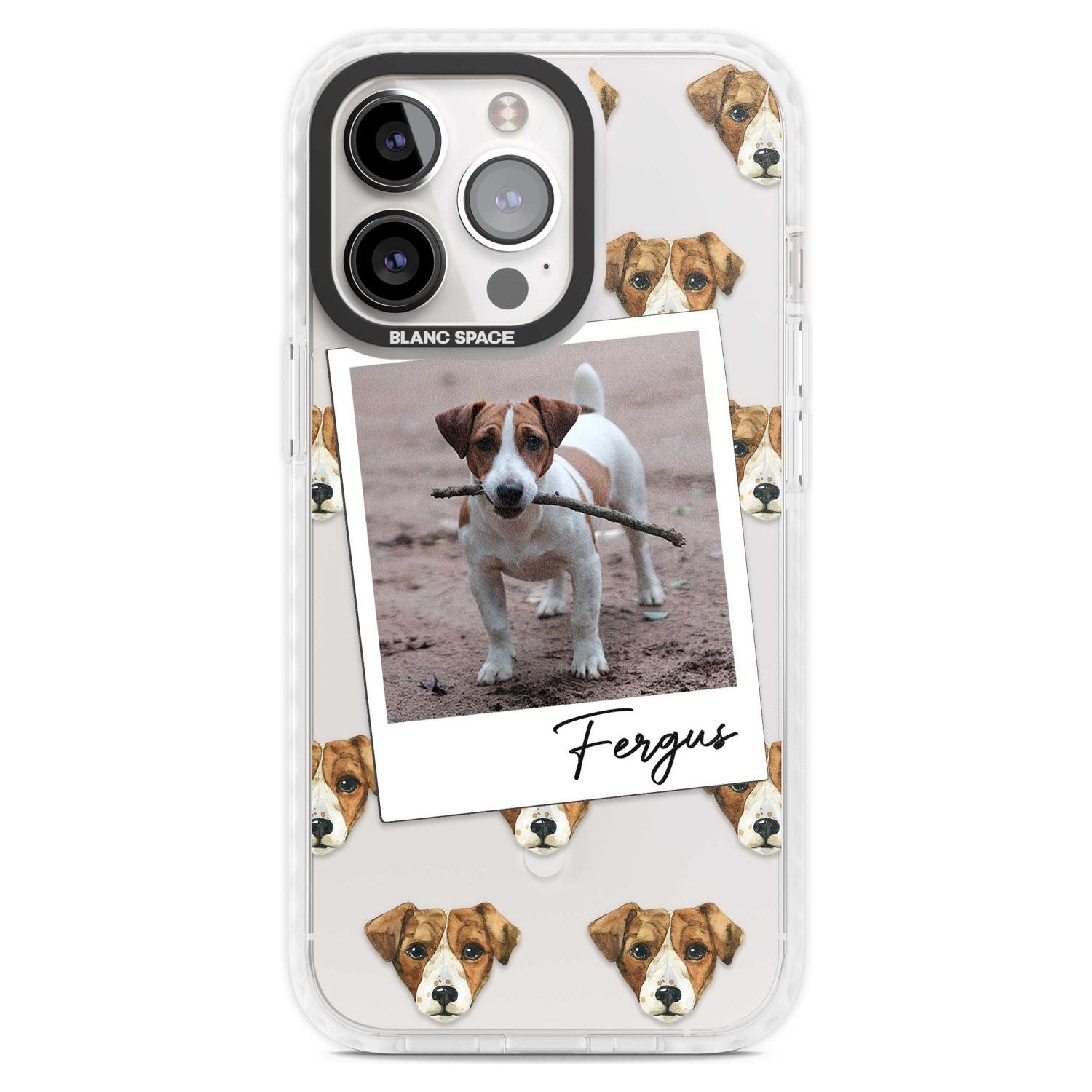 Personalised Jack Russell - Dog Photo Custom Phone Case iPhone 15 Pro Max / Magsafe Impact Case,iPhone 15 Pro / Magsafe Impact Case Blanc Space