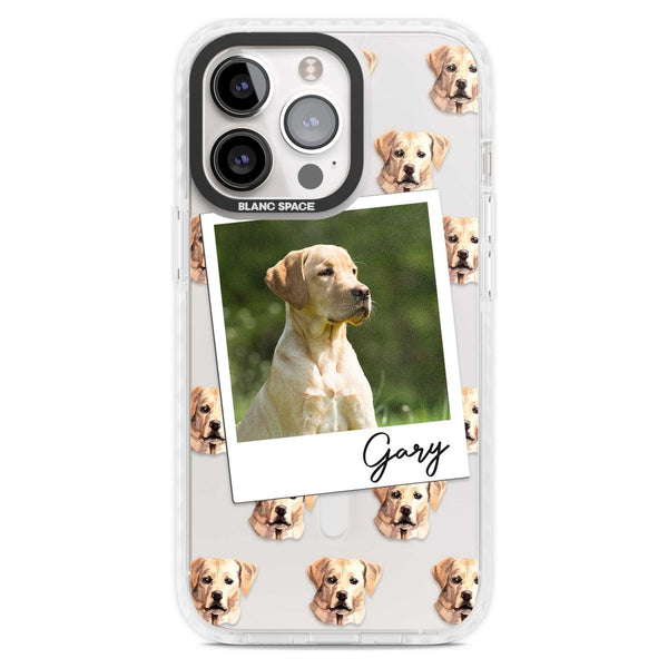 Personalised Tan Black Labrador Instant Camera Photo