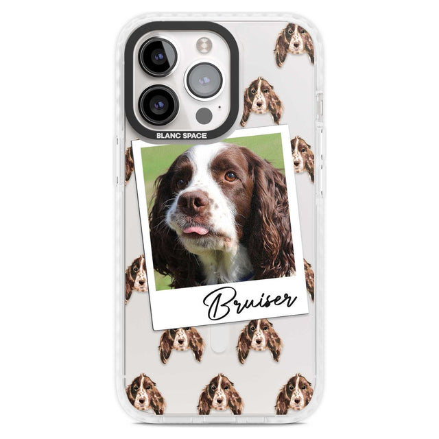 Personalised Springer Spaniel - Dog Photo Custom Phone Case iPhone 15 Pro Max / Magsafe Impact Case,iPhone 15 Pro / Magsafe Impact Case Blanc Space