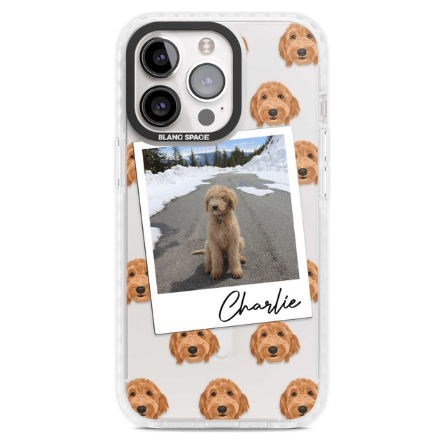 Personalised Personalised Golden Doodle - Dog Photo Custom Phone Case iPhone 15 Pro Max / Magsafe Impact Case,iPhone 15 Pro / Magsafe Impact Case Blanc Space