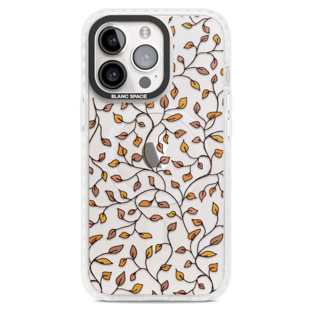 Personalised Autumn Leaves Pattern Custom Phone Case iPhone 15 Pro Max / Magsafe Impact Case,iPhone 15 Pro / Magsafe Impact Case Blanc Space