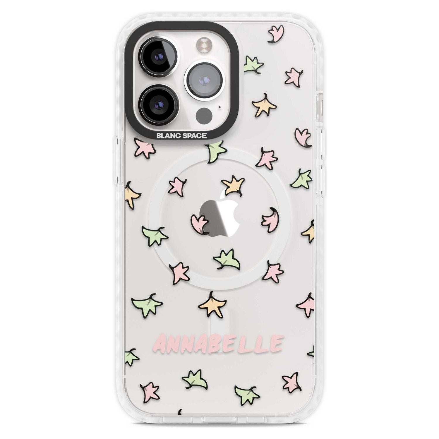Personalised Heartstopper Leaves Pattern Custom Phone Case iPhone 15 Pro Max / Magsafe Impact Case,iPhone 15 Pro / Magsafe Impact Case Blanc Space