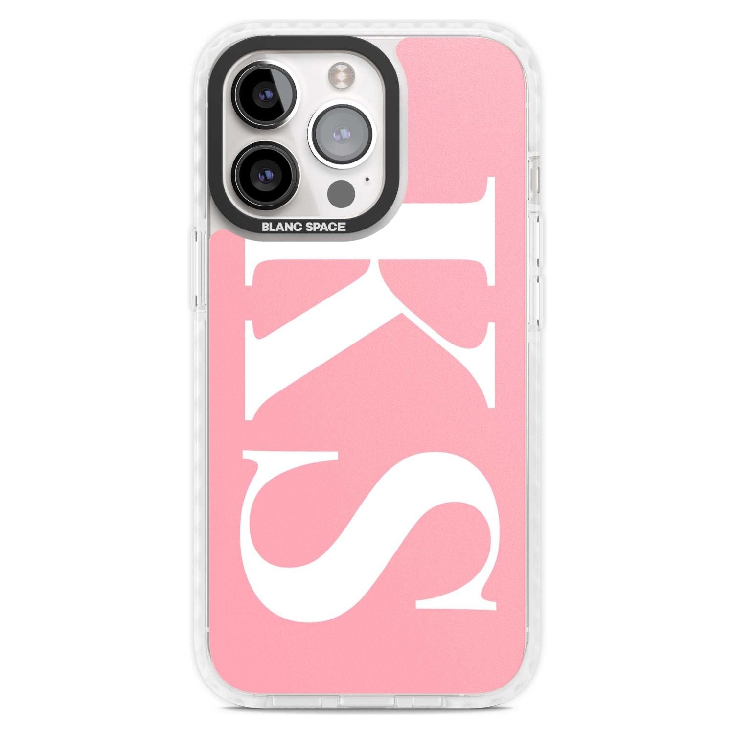Personalised White & Pink Letters Custom Phone Case iPhone 15 Pro Max / Magsafe Impact Case,iPhone 15 Pro / Magsafe Impact Case Blanc Space