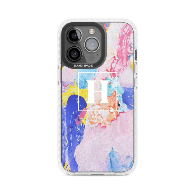 Personalised Mixed Pastels Marbled Paper Custom Phone Case iPhone 15 Pro Max / Magsafe Impact Case,iPhone 15 Pro / Magsafe Impact Case Blanc Space