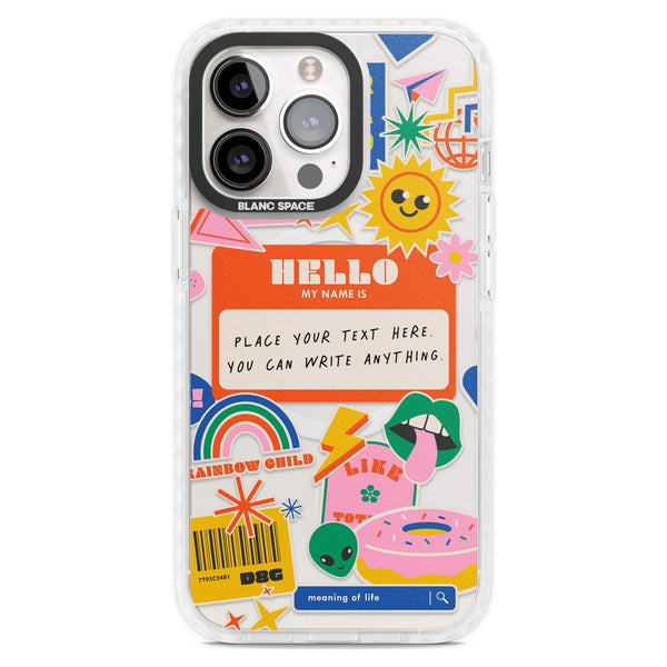 Personalised Retro Nametag Sticker
