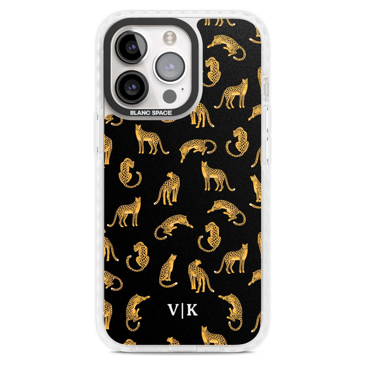 Personalised Cheetah Pattern: Black Custom Phone Case iPhone 15 Pro Max / Magsafe Impact Case,iPhone 15 Pro / Magsafe Impact Case Blanc Space