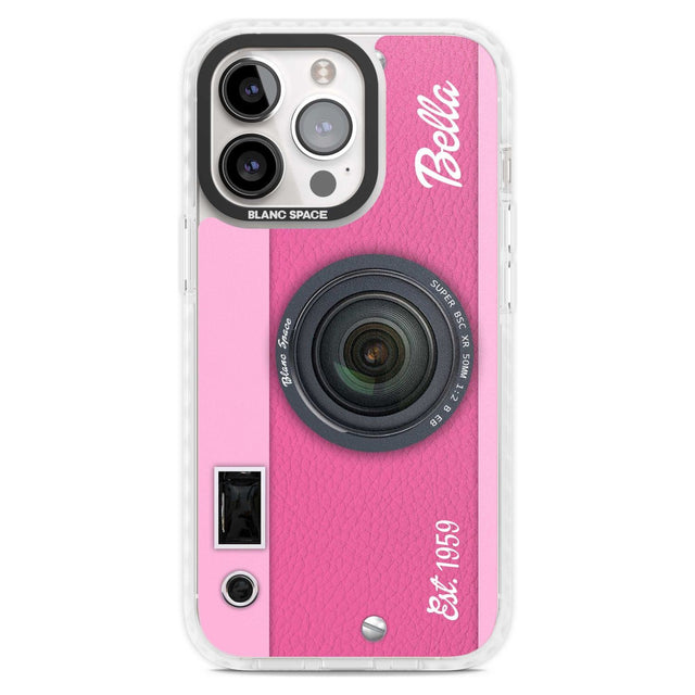 Personalised Pink Dream Camera Custom Phone Case iPhone 15 Pro Max / Magsafe Impact Case,iPhone 15 Pro / Magsafe Impact Case Blanc Space