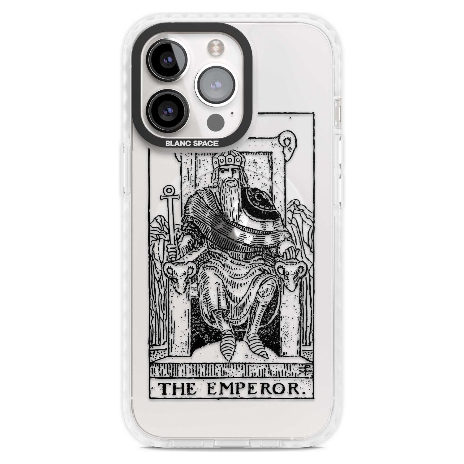 Personalised The Emperor Tarot Card - Transparent Custom Phone Case iPhone 15 Pro Max / Magsafe Impact Case,iPhone 15 Pro / Magsafe Impact Case Blanc Space