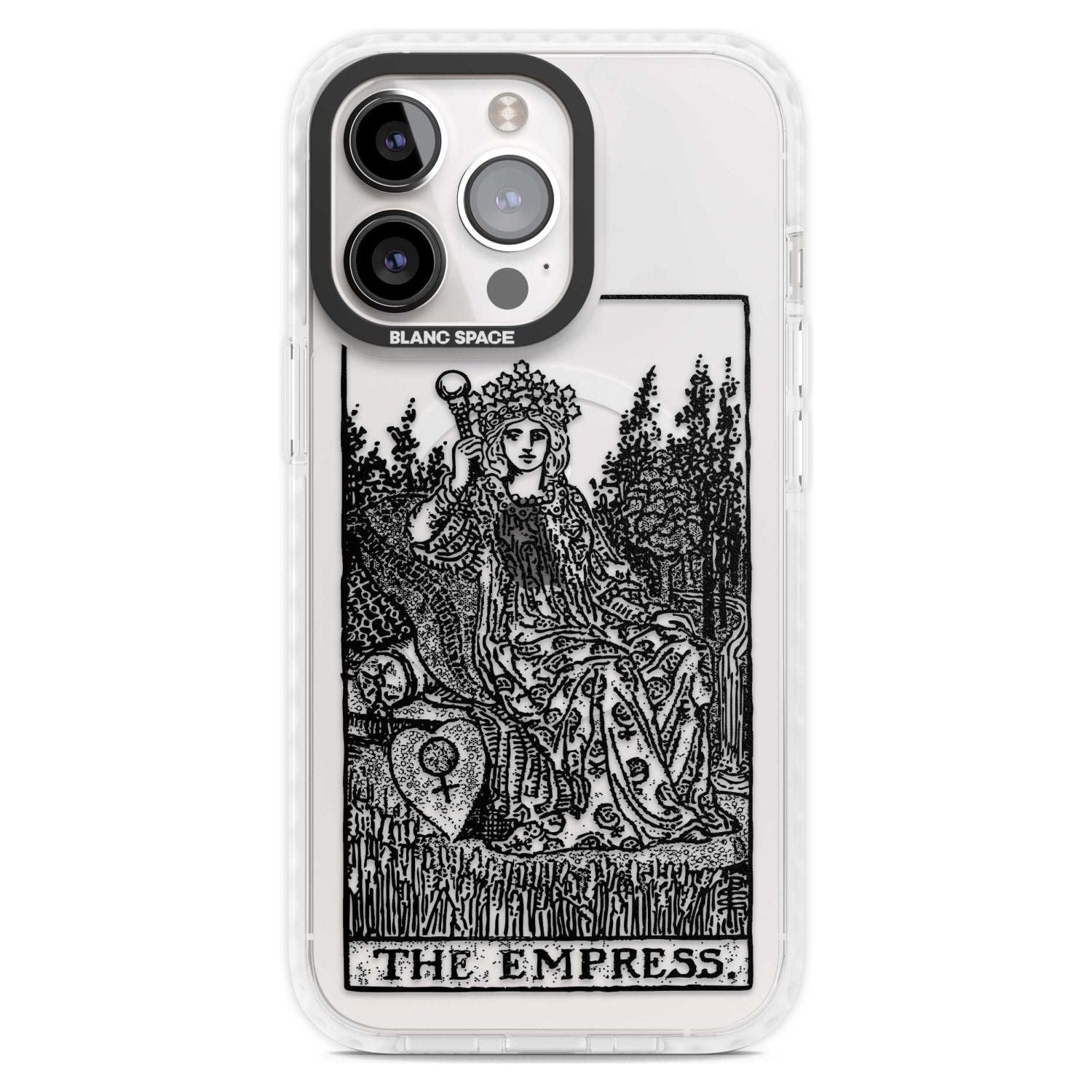 Personalised The Empress Tarot Card - Transparent Custom Phone Case iPhone 15 Pro Max / Magsafe Impact Case,iPhone 15 Pro / Magsafe Impact Case Blanc Space