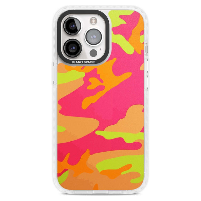 Neon Camo Phone Case iPhone 15 Pro Max / Magsafe Impact Case,iPhone 15 Pro / Magsafe Impact Case Blanc Space