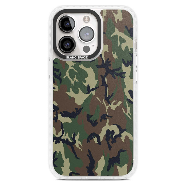 Forest Green Camo Phone Case iPhone 15 Pro Max / Magsafe Impact Case,iPhone 15 Pro / Magsafe Impact Case Blanc Space