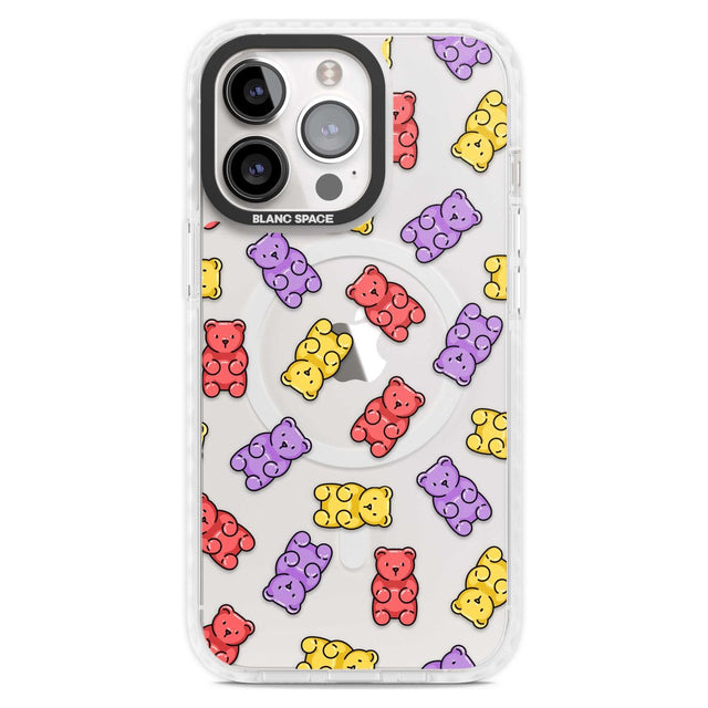 Gummy Bear Pattern Phone Case iPhone 15 Pro Max / Magsafe Impact Case,iPhone 15 Pro / Magsafe Impact Case Blanc Space