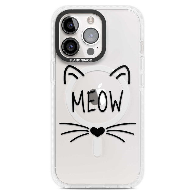 Cat Whiskers Phone Case iPhone 15 Pro Max / Magsafe Impact Case,iPhone 15 Pro / Magsafe Impact Case Blanc Space
