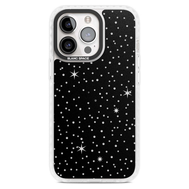 Celestial  Cut-Out Stars Phone Case iPhone 15 Pro Max / Magsafe Impact Case,iPhone 15 Pro / Magsafe Impact Case Blanc Space