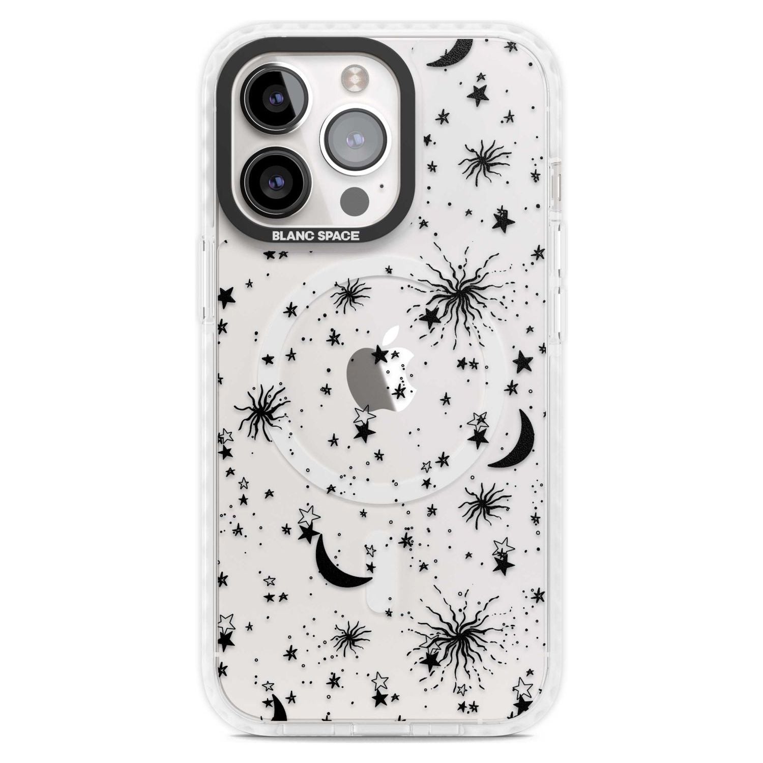 Moons & Stars Phone Case iPhone 15 Pro Max / Magsafe Impact Case,iPhone 15 Pro / Magsafe Impact Case Blanc Space