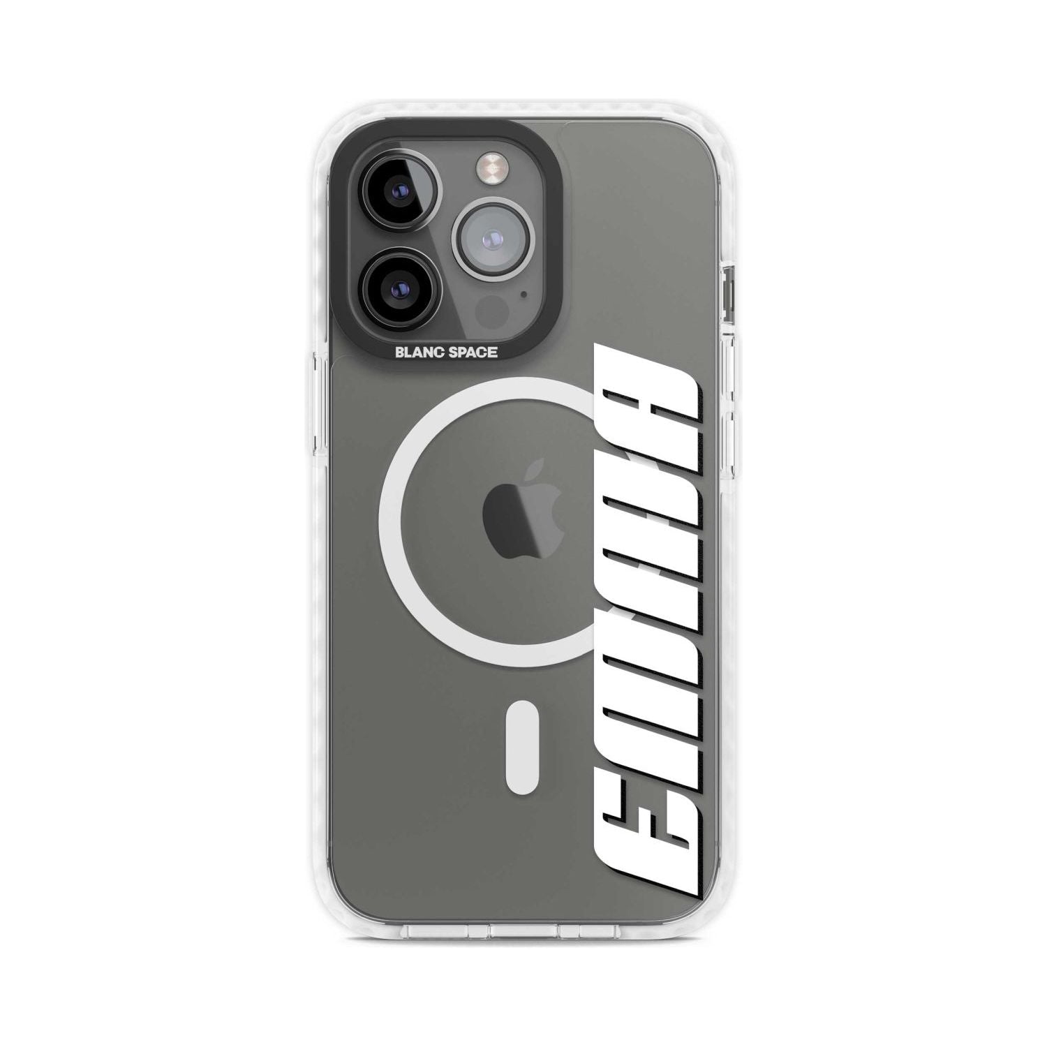 Personalised Clear Text  4B Custom Phone Case iPhone 15 Pro Max / Magsafe Impact Case,iPhone 15 Pro / Magsafe Impact Case Blanc Space