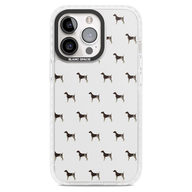 German Shorthaired Pointer Dog Pattern Phone Case iPhone 15 Pro Max / Magsafe Impact Case,iPhone 15 Pro / Magsafe Impact Case Blanc Space