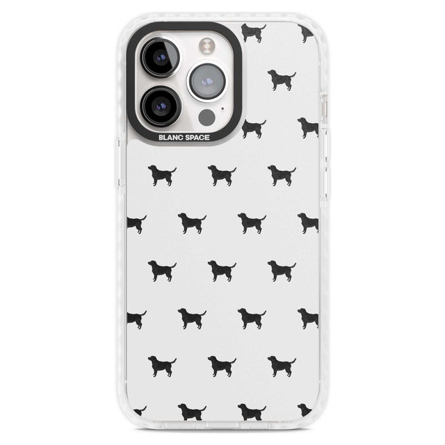 Black Labrador Dog Pattern Phone Case iPhone 15 Pro Max / Magsafe Impact Case,iPhone 15 Pro / Magsafe Impact Case Blanc Space