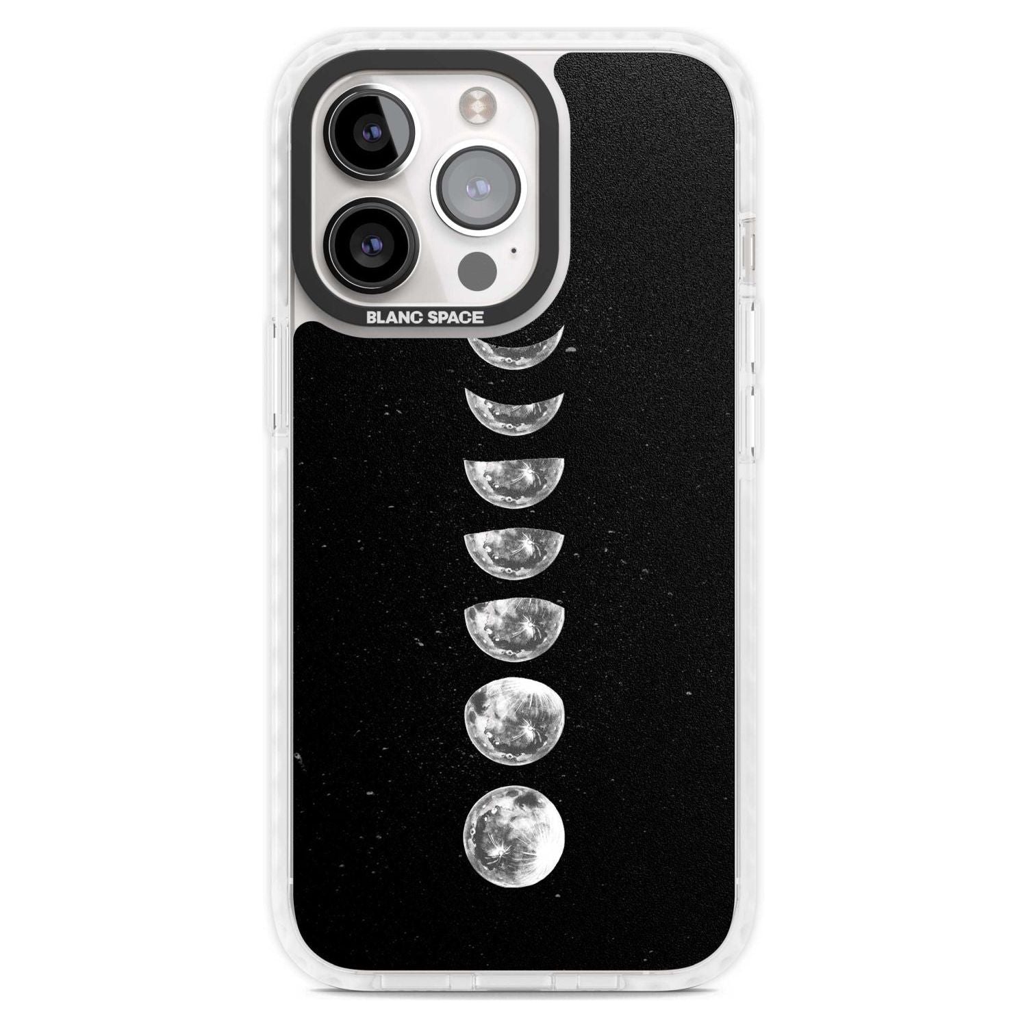 Light Watercolour Moons Phone Case iPhone 15 Pro Max / Magsafe Impact Case,iPhone 15 Pro / Magsafe Impact Case Blanc Space