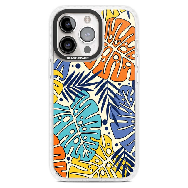 Beach Leaves Phone Case iPhone 15 Pro Max / Magsafe Impact Case,iPhone 15 Pro / Magsafe Impact Case Blanc Space
