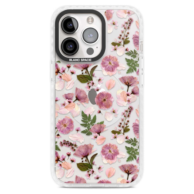 Floral Menagerie Transparent Design Phone Case iPhone 15 Pro Max / Magsafe Impact Case,iPhone 15 Pro / Magsafe Impact Case Blanc Space