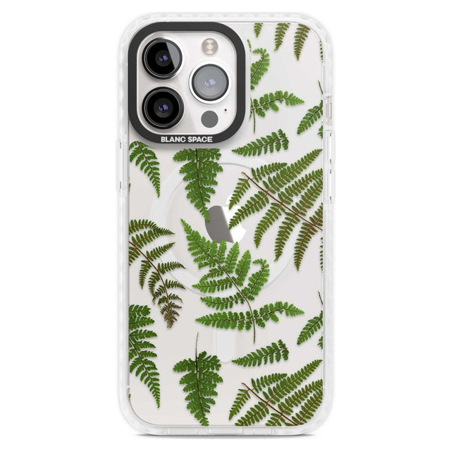 Leafy Ferns Phone Case iPhone 15 Pro Max / Magsafe Impact Case,iPhone 15 Pro / Magsafe Impact Case Blanc Space